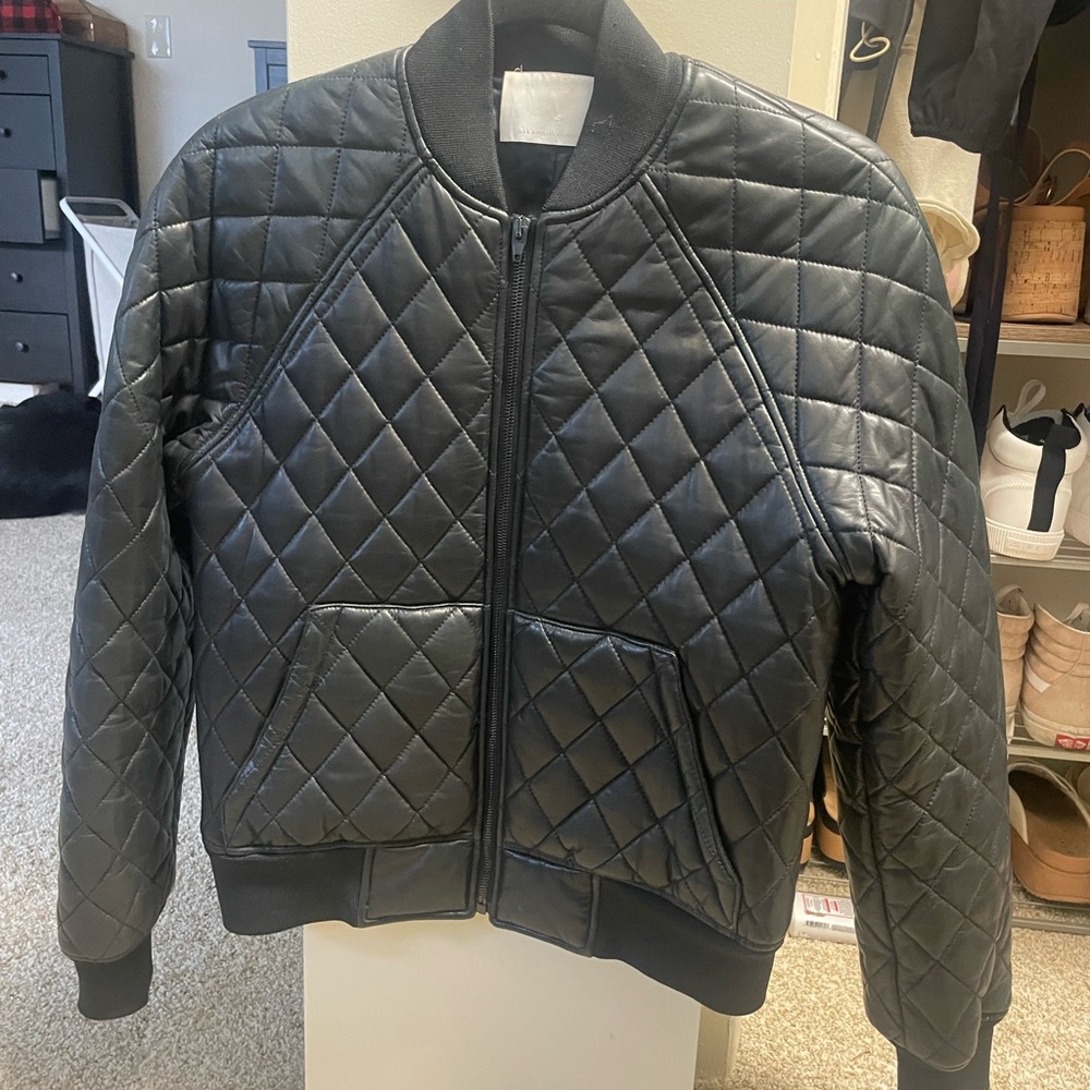Alexander Wang Quilted Leather Bomber Jacket